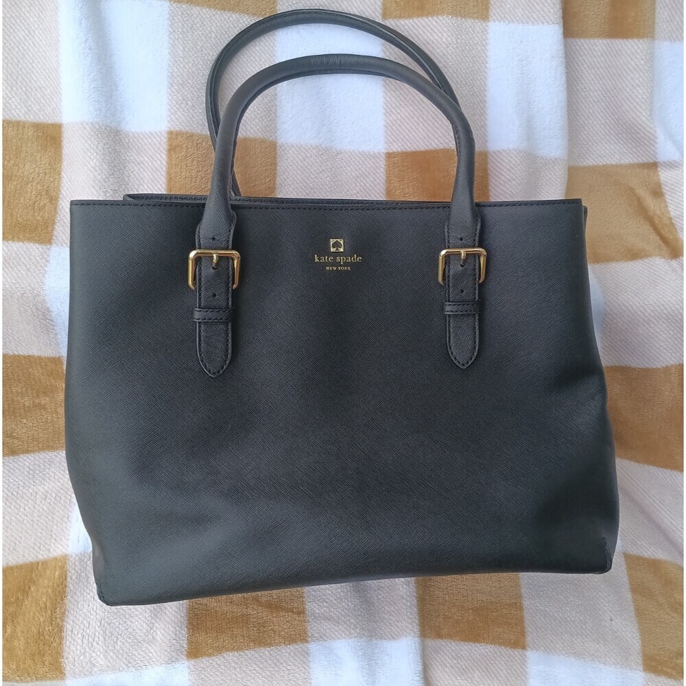 Kate Spade New York Cove Street Ariel Black Saffiano Leather Satchel Handbag